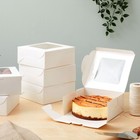 50 Pack 6x6 Bakery Boxes With Window For Desserts  Treat Containers For Cookies