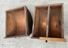 French Farm Table With Copper Lined Bins And Pullout Cutting Table