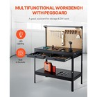 Workbench 242 5 Lbs 47 2-inch Heavy Duty Workbench With Pegboard Outlets