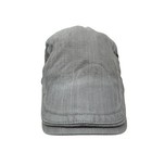 Classic Grey Herringbone Flat Cap Ivy Newsboy Cabby Hat Adjustable Mens Sz Os
