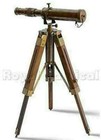 Nautical Vintage Antique Decorative Solid Brass Telescope W  Wooden Gift Tripod