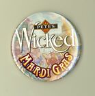 Old 1996 Petes Wicked Ale Beer Advertising 3  Pinback Button Mardi Gras Seasonal