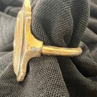 Vintage Avon Gold Tone Kensington Ring Rhinestone Victorian Style Statement