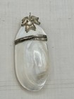 Vintage Chatelaine Mother Of Pearl Shell Hinged Scent Bottle Snuff Box 3 5    High