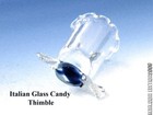 Glass Blueberry Candy Top Thimble
