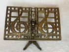 Vintage 5 5  Inches Brass Miniature Claw Foot Music Note Stand Gold Decorative