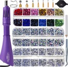 Bedazzler Kit With Hot Fix Rhinestone Applicator Tool 5000pc Gems Tips For Craft