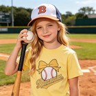 Izyjoy Baseball Shirt For Toddler Girls Banana T-shirt Cute Bow Baseball Tee Kid