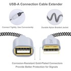 2 Pack 6ft Usb 2 0 Extension Cables  Nylon Braided Type A Male-female