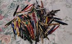 Huge Lot Of 185 Of Mix Modern And Vintage Ball Pens  Roller Ball  Pen   pencils 