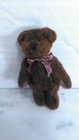 3  Miniature Velvety Fully Joined Brown Teddy Bear Vintage