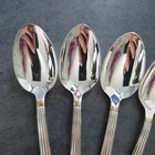 Christofle Aria Goldring Coffee Spoon 5pcs Silverplate Excellent