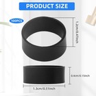 100 Pcs Silicone Rubber Bands  0 5 Inch Small Black Elastic
