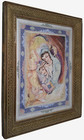 H  Karbassi Sgnd Mid-20th C Vint Persian W c Fgrtv Pntng W micro-mosaic Pctr Frm