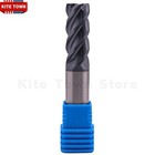 5pcs 4 Flute 45   Helix 1 2 x1-1 4 x3  Solid Carbide End Mills - Altin Coated