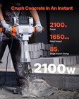 Uimoso Electric Demolition Hammer 2100w With Two Chisel Attachments