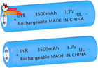 2 Pack 3 7 Volt 18650 Rechargeable Battery High Capacity 3500mah Genuine18650 Bu