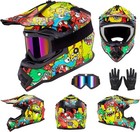Vcoros Youth Kids Dirt Bike Helmets Motocross X-large  Color Cartoon Bean 