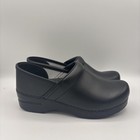 Dansko Professional Clogs Shoes Womens Size 7 5-8 Eu 38 Black Leather Nursing