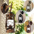 Outdoor Vintage Antique Rustic Lantern Lamp Retro Wall Sconce Light Fixture E27