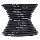 Aluminum Alloy  Dslr Camera Lens Filter Adapter Ring 18pcs 37-82mm Reliable Use