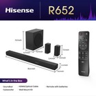 Hisense R652 5 1 Ch Soundbar With Subwoofer   Rear Surround Speakers 440w Dolby