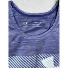 Under Armour Girls Heatgear Racerback Tank Top Blue Heather Space Dye Ysm Small