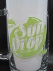 2 Vintage Sun Drop Restaurant 6    Heavy Glass Citrus Soda Mug 16 Oz