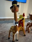 Lot Of 4  Vintage Dakin Dream Pets - Fancy Giraffe - Bull - Bunny Sherif - Fawn