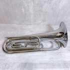 Getzen Bugle Marching Baritone Brass Horn Vintage Used With Case Mouthpiece