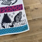 Vintage B Kilban Cat Blanket Throw Tapestry 46  X 58  90s 80s Retro Afghan