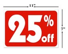 Sale 25  Off Sign Business Retail Store Shopping Message Sign Durable Plastic