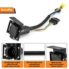 4-way Flat To 7-way Rv Blade Trailer Wiring Adapter Connector Plug 7 4 Pin