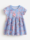 Children s Floral Print Short Sleeve Casual Dress