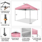 Crown Shades Pop Up Canopy  10x10 Ft Adjustable Tent W one Push Setup pink used 