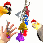 1107 Christmas Jingle Bells Small Durable Tug And Pull Parrot Cage Toy Pet