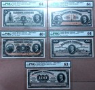 Canada Banque Nationale 1922   5 -  100 Specimen Set Of 5 Notes Pmg 40-64