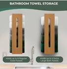 Wooden Towel Racks For Bathroom Wall Mounted Bathroom Bamboo Towel Holder Shelf 