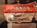 Vintage Skip Harley Davidson Motorcycle Dealer California Porcelain Metal Sign 