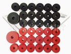 Novuss Game Pucks Sport Set     Red   Black 32 Wooden Pucks   2 Large Strikers