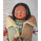 Vintage Antique Native American Indian Skookum Souvenir Doll Wool Blanket Wrap
