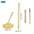 2 Set Small Diamond Wedding Pen Guest Book Pen With Holder  Gold Tone