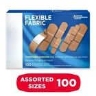 Flexible Fabric Adhesive Bandages  Assorted  100 Count
