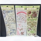 K   Company Rub-ons Embellishments Flowers Borders 12 Inch Lot Of 8