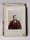 Lot Of 5 Antique Photos Photographs Cabinet Cards Post Cards Of Men Vtg
