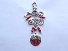 Dog Mom Best Friend  Paw Print Dog Bone Key Chain Purse Clip Bag Charm Fob