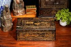 Beautiful Large Lacquer Victorian Antique Chinoiserie Asian Chinese Box