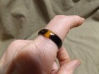 Vintage 1 4  Turned Turtle Shell Ring Women s 8 5-11 Unused Old New Stock