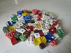 Vintage Lot Of 100 Dice Standard Novelty Casino Mini Acrylic Bakelite Red Green