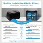 12v 100ah Lifepo4 Lithium Battery 5000  Deep Cycle For Rv Marine Solar Off-grid